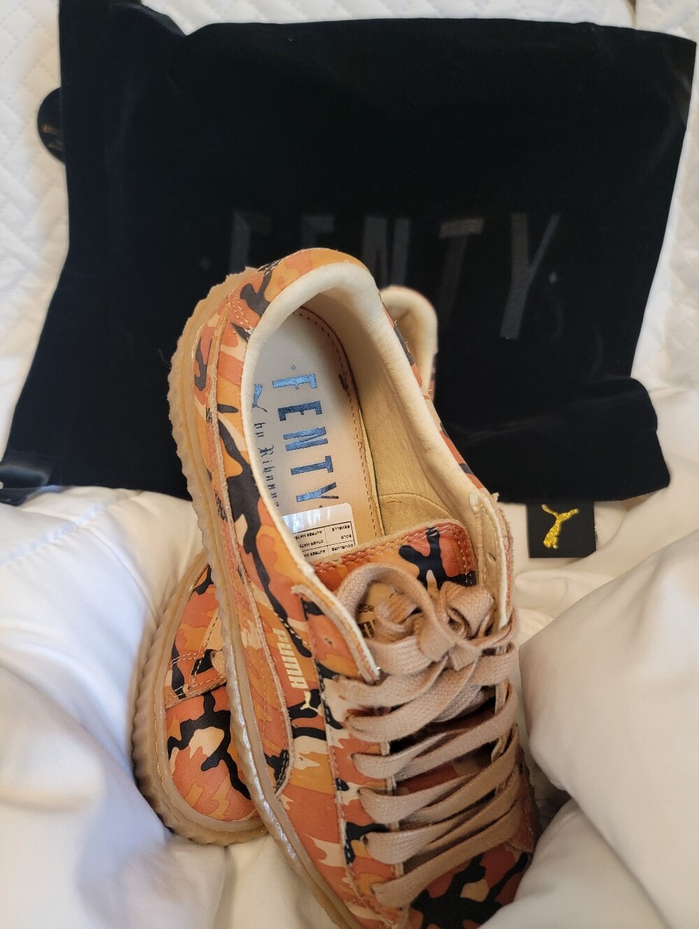 FENTY Puma Camo Platform Sneaker in Orange